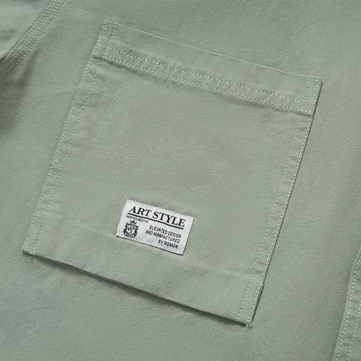 100棉｜罗蒙秋季男装长袖衬衫男士休闲百搭双口袋纯色衬衣男外套 商品图9