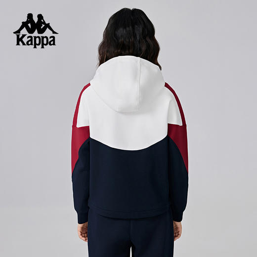 Kappa卡帕背靠背针织外套女2024新款复古运动服连帽开衫上衣女款K0E82MK43 商品图4