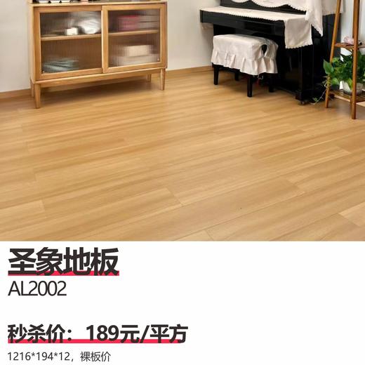 圣象地板  型号：AL2002   规格：1216*194*12 商品图0