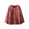 丁摩 桑蚕丝绞萝香云纱提花真丝长袖上衣新中式盘扣圆领秋季新款4ZF-YSDS062 商品缩略图4