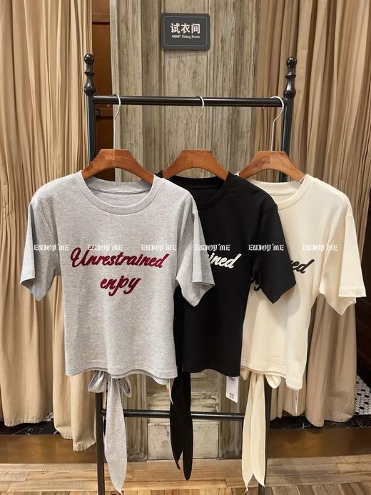 【门店同款】ENJOY夏季系绳字母T恤 158592835 商品图0