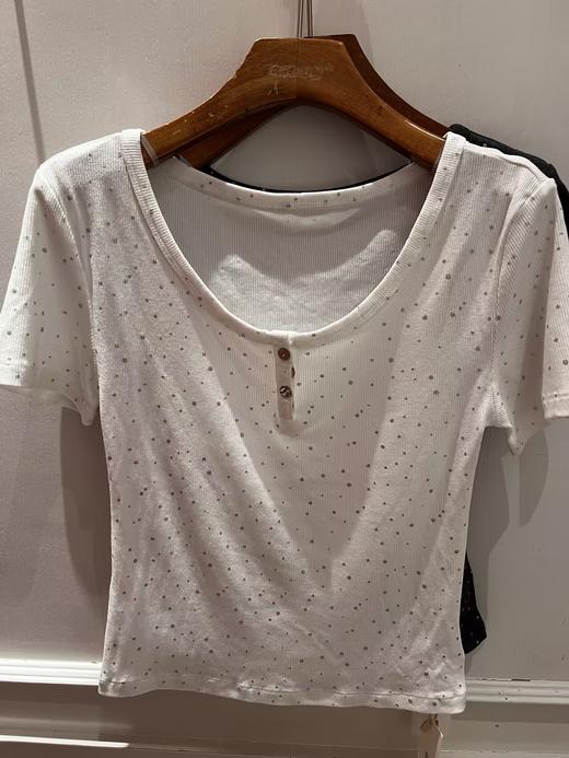 【门店同款】ENJOY夏季韩系细闪V领小衫 157994461 商品图3