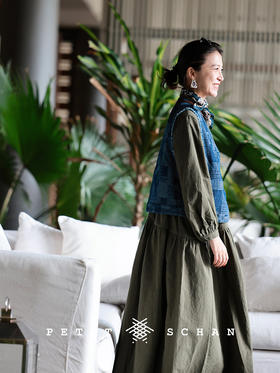 PETIT SCHAN小闪 CLO#587 rustic charm 野趣 日本进口皱感精梳长绒棉连衣裙