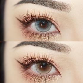 pfgirlcon月抛 蓝色妖姬/落日熔金 14.0mm 蓝灰/棕