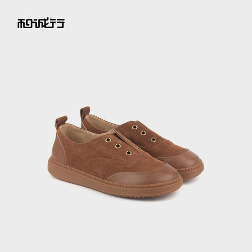 和诚行 2024秋冬新款复古舒适一脚蹬渔夫鞋女厚底休闲板鞋1930072 商品图4