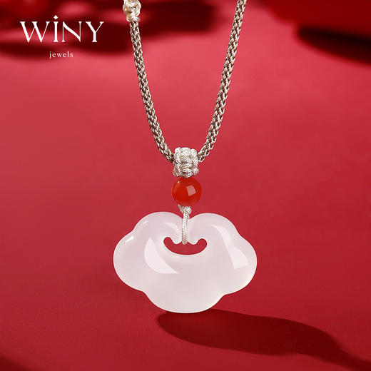 Winy925纯银平安福锁项链送女友闺蜜节日生日礼物 商品图0