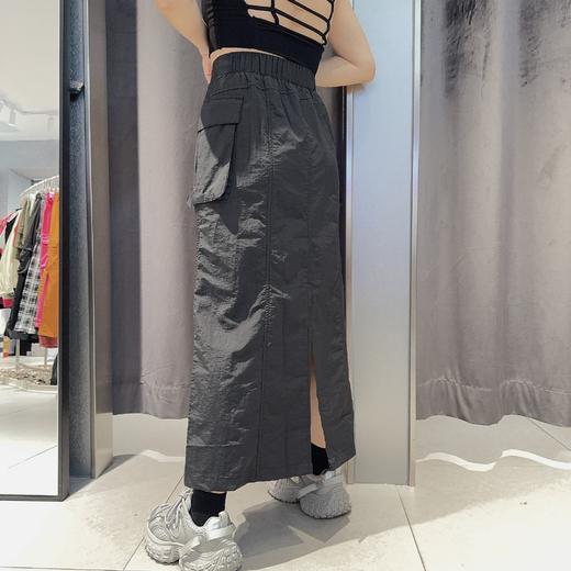 MZ双口袋后腰橡筋鱼尾长半裙40710（灰黑） 夏季 942190190321 商品图1