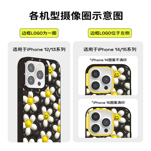 【黑夜浪漫】雏菊气球 POPCASE手机壳 MagSafe Popcase磁吸款 黑色 植物花卉 iPhone 15/14/13 商品图2