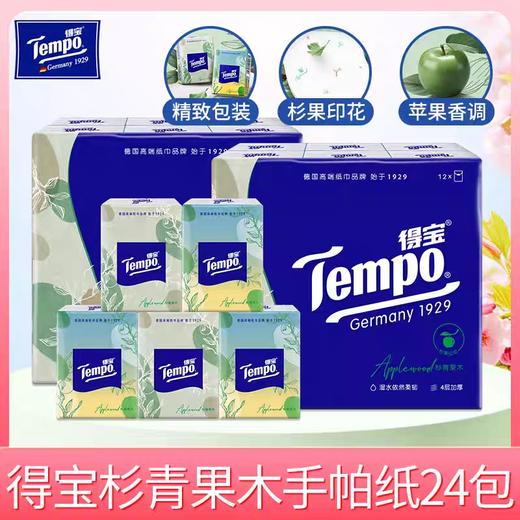 得宝（Tempo） 手帕纸果木味4层24包 纸巾小包便携装手帕纸餐巾纸 商品图0
