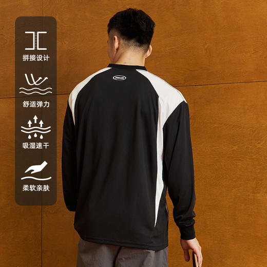 LUSHISI【岩峭】秋季户外运动撞色拼接长袖速干面料亲肤美式街头感 商品图3