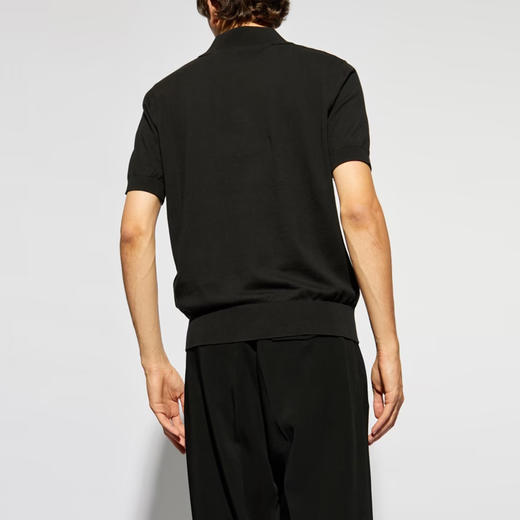 DSQUARED2 男士“D2”刺绣徽标棉质短袖polo衫 黑色 S74HA1452 D13018 900 商品图2