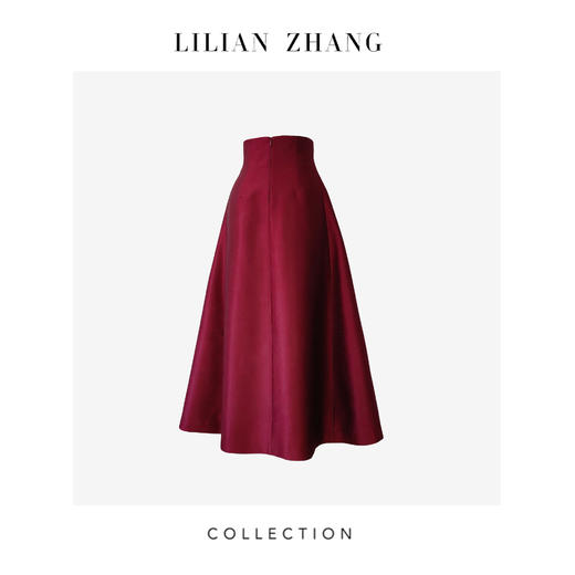 定制—罗马假日—优雅绽放 Lady挚爱气质显瘦高腰A摆半裙 2203041 商品图2