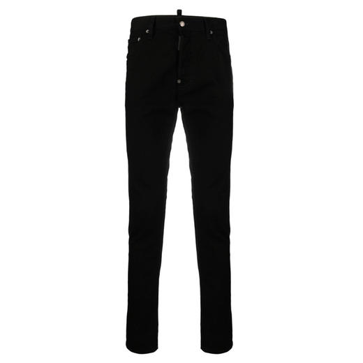 【一】DSQUARED2 男士 Cool Guy  字母徽标贴花棉质休闲牛仔裤 黑色 S74LB1426 S30564 900 商品图0