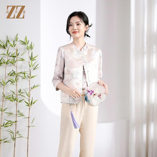 佐尔美 气质优雅新中式马甲马夹背心女M43BB08 商品图0