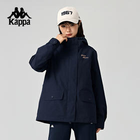 Kappa卡帕背靠背运动防风衣女2024新款秋户外防泼水梭织上衣外套K0E82FJ41