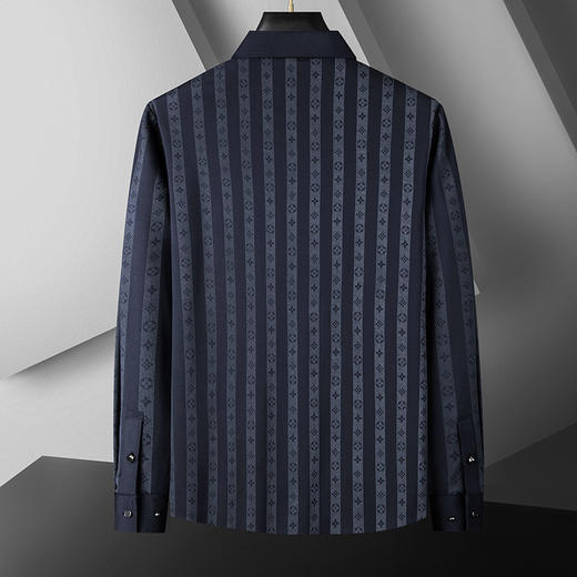 【高弹】【巴西领】【新款DDA】大依优型大码男装高弹长袖衬衫商务休闲上衣加肥加大胖子舒适打底 商品图2