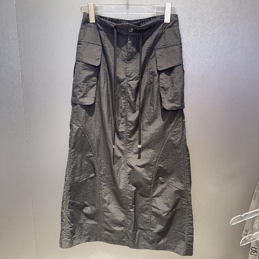 MZ双口袋后腰橡筋鱼尾长半裙40710（灰黑） 夏季 942190190321 商品图4