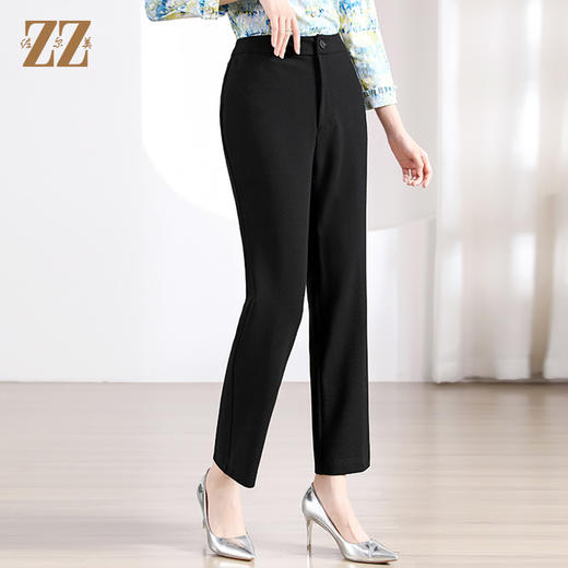 佐尔美秋季新款 简约气质百搭长裤休闲裤女M41KC08 商品图3