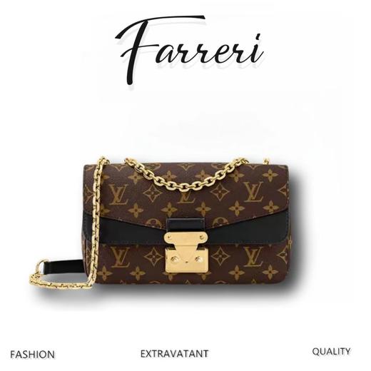 驴家M46126 marceau链条包 可拆滑动链条肩带老花 涂层帆布配牛皮革 单肩斜挎包 商品图0