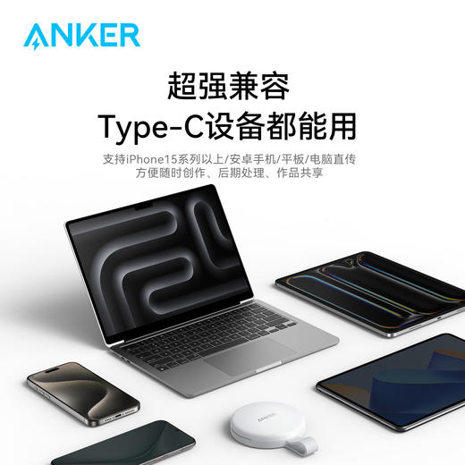 【热销】Anker安克快闪读卡器Type-C磁吸设计高速传输兼容多设备Hub A83D1 商品图5