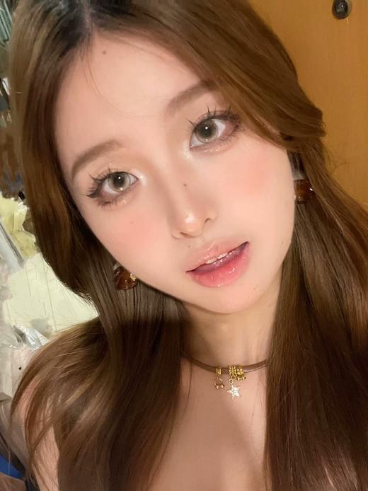 pfgirlcon月抛 蓝色妖姬/落日熔金 14.0mm 蓝灰/棕 商品图2