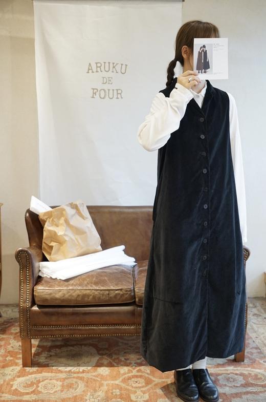 ALBUM DI FAMIGLIA 天鹅绒长款无袖背心裙连衣裙(棉衬里) 商品图0