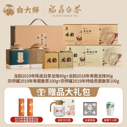 白大师2018年寿眉龙珠2019年陈皮白茶龙珠2019年贡眉散茶礼盒装 商品图0