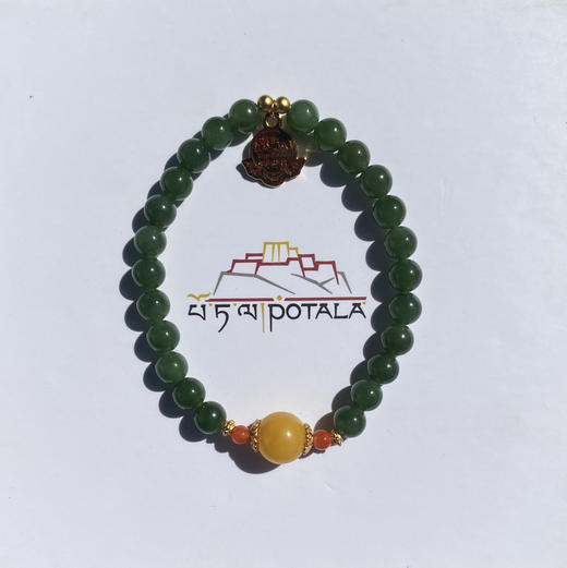 碧玉蜜蜡单圈手串 商品图0