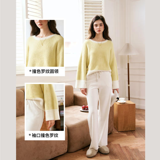 OLrain欧芮儿法式圆领针织衫女秋季2024年新款宽松慵懒套头衫 商品图2