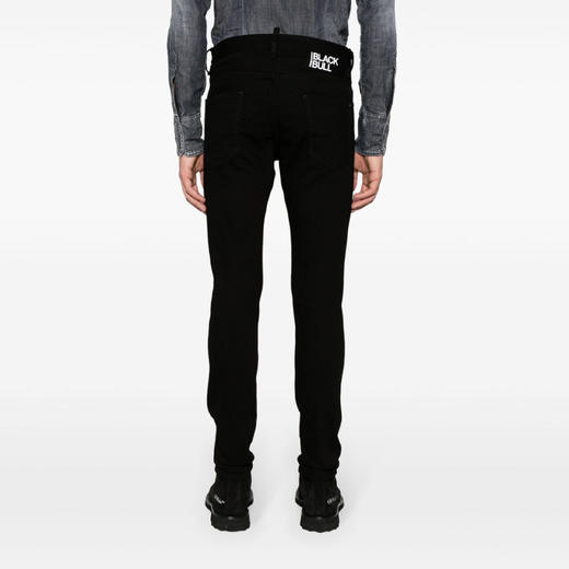 【一】DSQUARED2 男士 Cool Guy  字母徽标贴花棉质休闲牛仔裤 黑色 S74LB1426 S30564 900 商品图2
