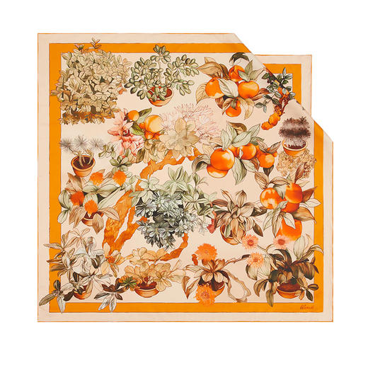 万事利“吉柿颂歌”88厘米双面印花大方巾 商品图3