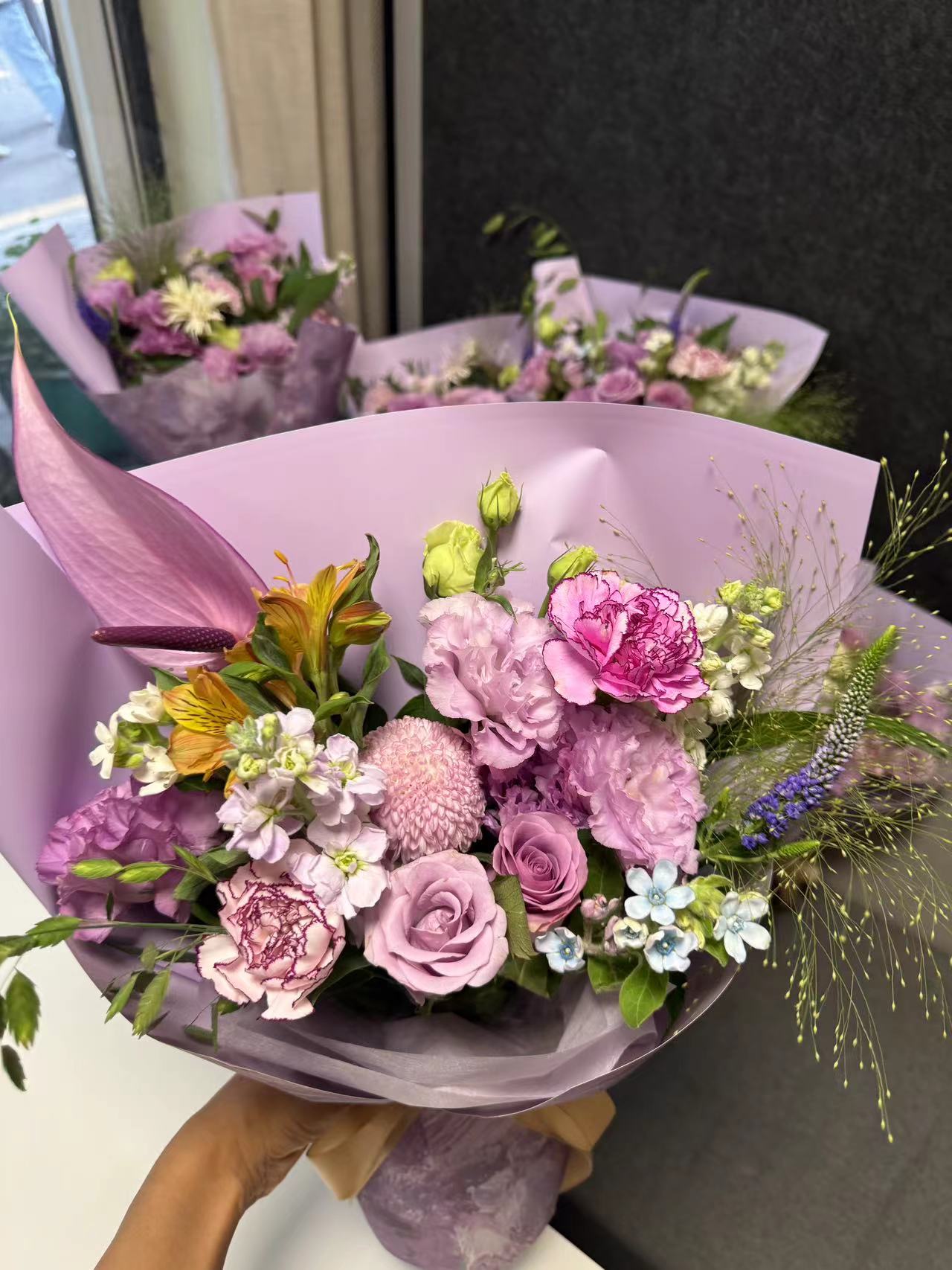 紫色系小手捧 小确幸