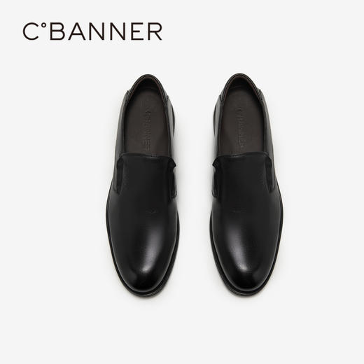 千百度男鞋正装皮鞋真皮春季百搭大头皮鞋英伦风商务休闲皮鞋A24433061 商品图2