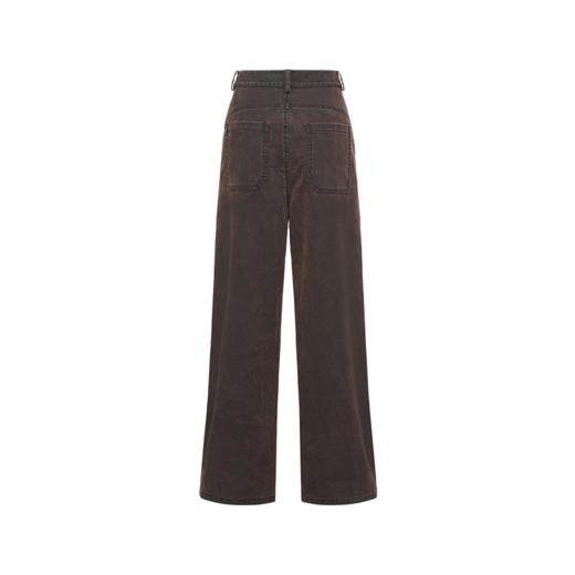 NUTH复古水洗工装裤做旧双口袋设计宽松直筒工装裤 棕色/军绿色 商品图11