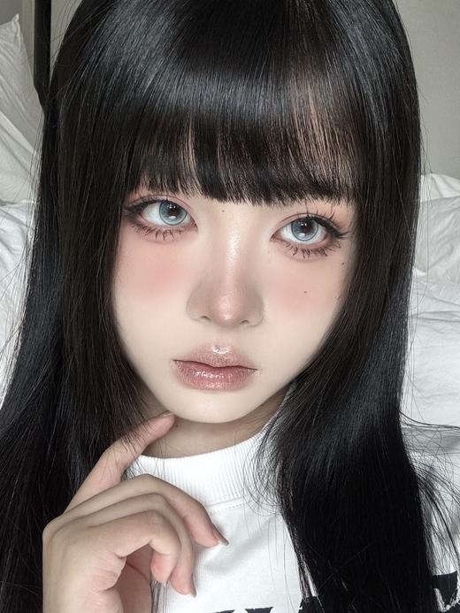 pfgirlcon月抛 蓝色妖姬/落日熔金 14.0mm 蓝灰/棕 商品图1