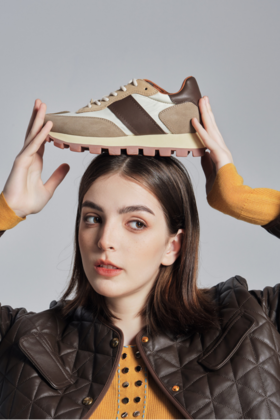 🎯【SACHA萨查拼色阿甘鞋厚底老爹鞋G315-2】✅小牛皮+反毛皮 尼龙布材质，360度循环透气，🥳一年四季都适合