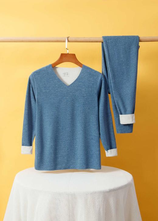 【澳洲天然羊毛，积蓄阳光热浪】秋冬新款羊毛蚕丝保暖内衣套装 女生无痕加厚男士秋衣秋裤 情侣圆领V领内衣套装-QQ 商品图12