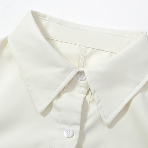 西遇HK小众设计感掐腰白衬衫秋季新款女轻奢高级感法式上衣SS140740 商品图5