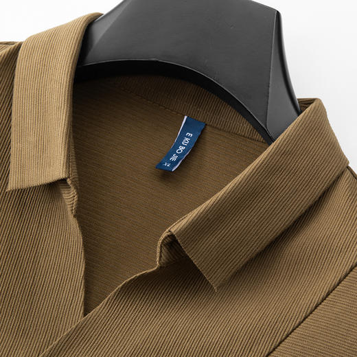 【封口款】【新款DDP】大依优型大码长袖衬衫翻领男装加肥加大体恤大号上衣胖子弹力休闲商务 商品图4