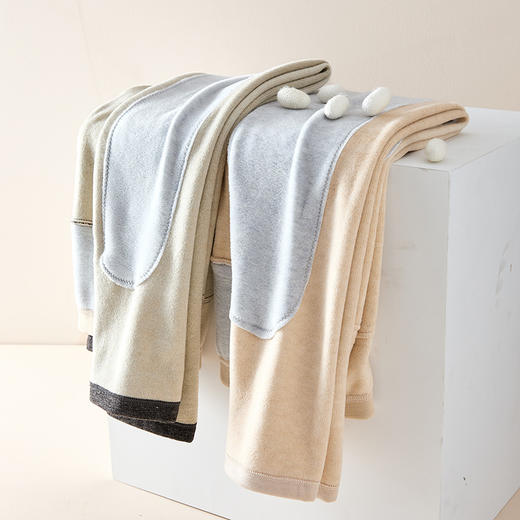 雀说 德绒高腰保暖裤内穿含蚕丝羊毛秋裤保暖裤女加绒加厚W4616 商品图3