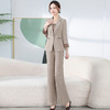 QYM-YM-B98809-Y时尚气质三件套春秋新款女装西装外套内搭小衫+直筒长裤职业套装 商品缩略图0