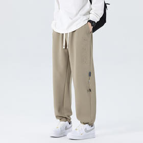 【新款DYF】大依优型大码束脚小脚运动针织休闲裤加肥加大男装舒适胖子肥佬百搭运动裤长裤