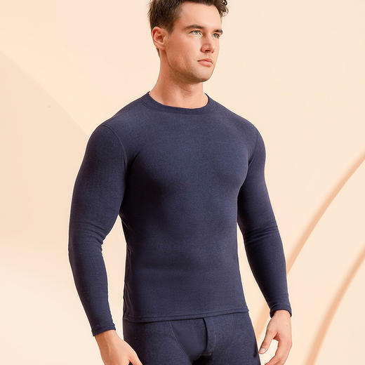 【羊绒保暖，蚕丝护肤，舒适保暖，润肤新体验】秋冬新款半高领保暖内衣套装 男女秋衣秋裤 真羊绒蚕丝 温暖舒适纯色打底套装-QQ 商品图12
