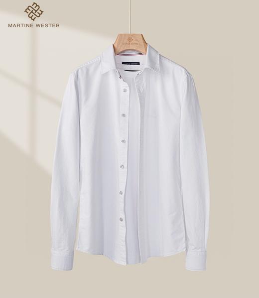 Martine Wester 男式进口棉纤维牛津纺长袖衬衫 11043016 商品图1