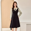 8/2奢姿大码女装2024秋季减龄娃娃领裙子胖妹妹拼接假两件时尚连衣裙9943826640 商品缩略图2