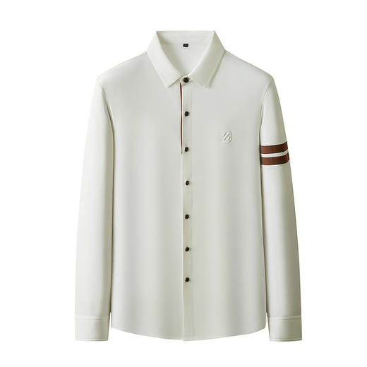 【新款DDP】大依优型大码长袖衬衫翻领男装加肥加大体恤大号上衣胖子弹力休闲商务 商品图6