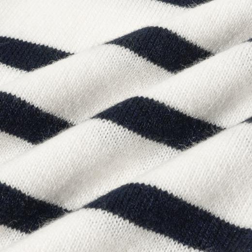 Grace&Glam 松弛感条纹羊毛圆领开衫 商品图7