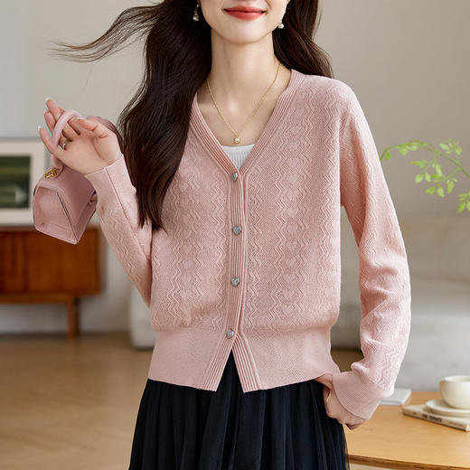 CC XFY2151针织开衫外搭高腰毛衣外套 商品图3