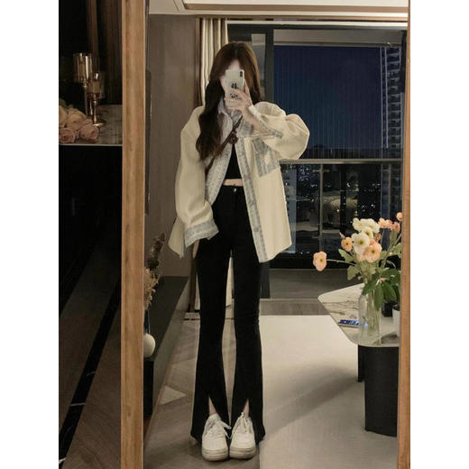 【拼色小香风外套】春秋新款 宽松港风ins设计感百搭夹克上衣潮 商品图2