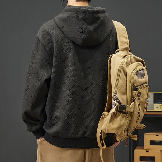 【新款DYY】大依优型大码连帽卫衣男宽松休闲上衣胖子加肥加大男士潮流 商品图5